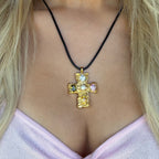 Popstar Cross Cord Necklace - EVRYJEWELS