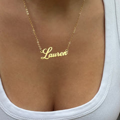 Custom/Personalized Nameplate Cable Necklace - EVRYJEWELS