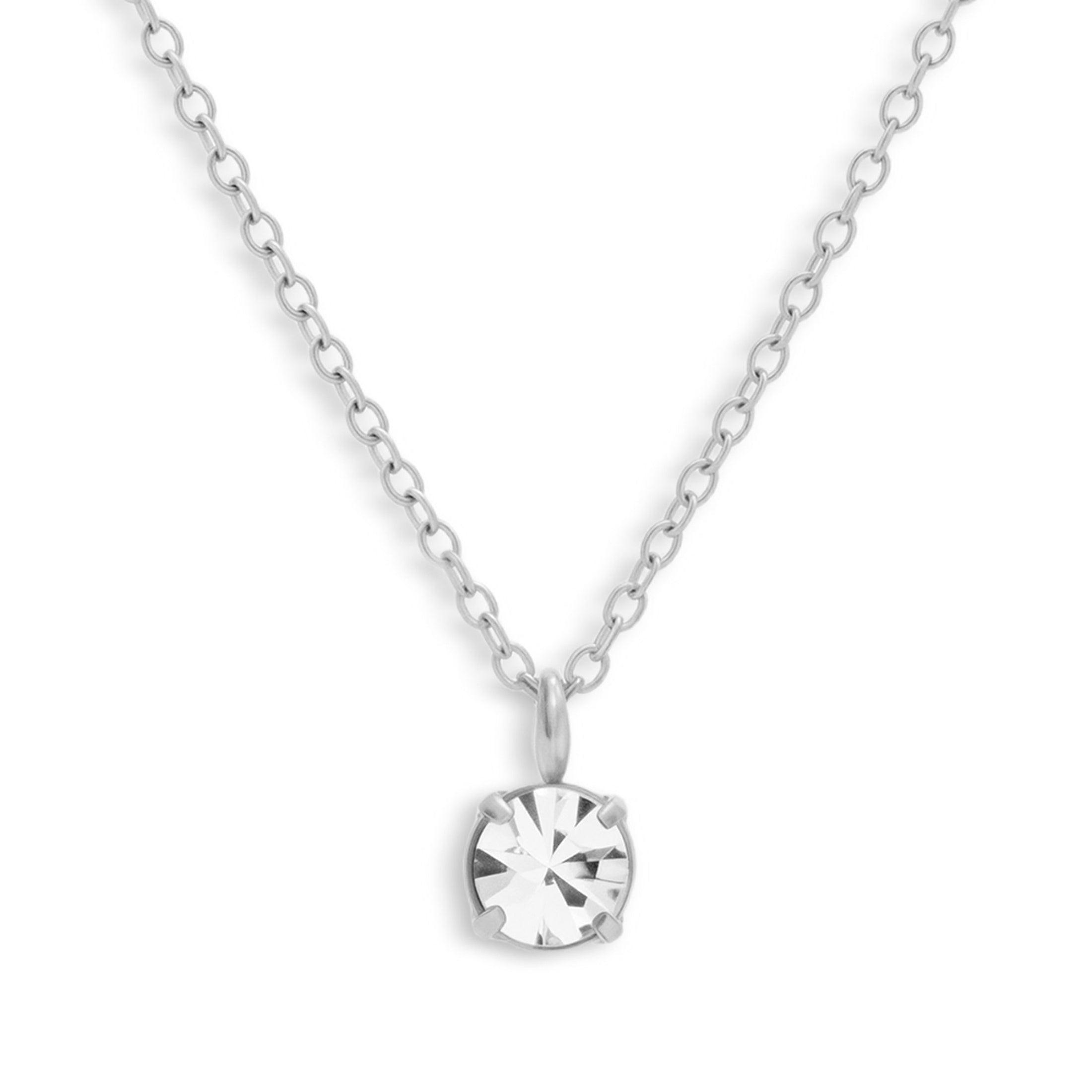 Solitaire Crystal Necklace - AQeCom