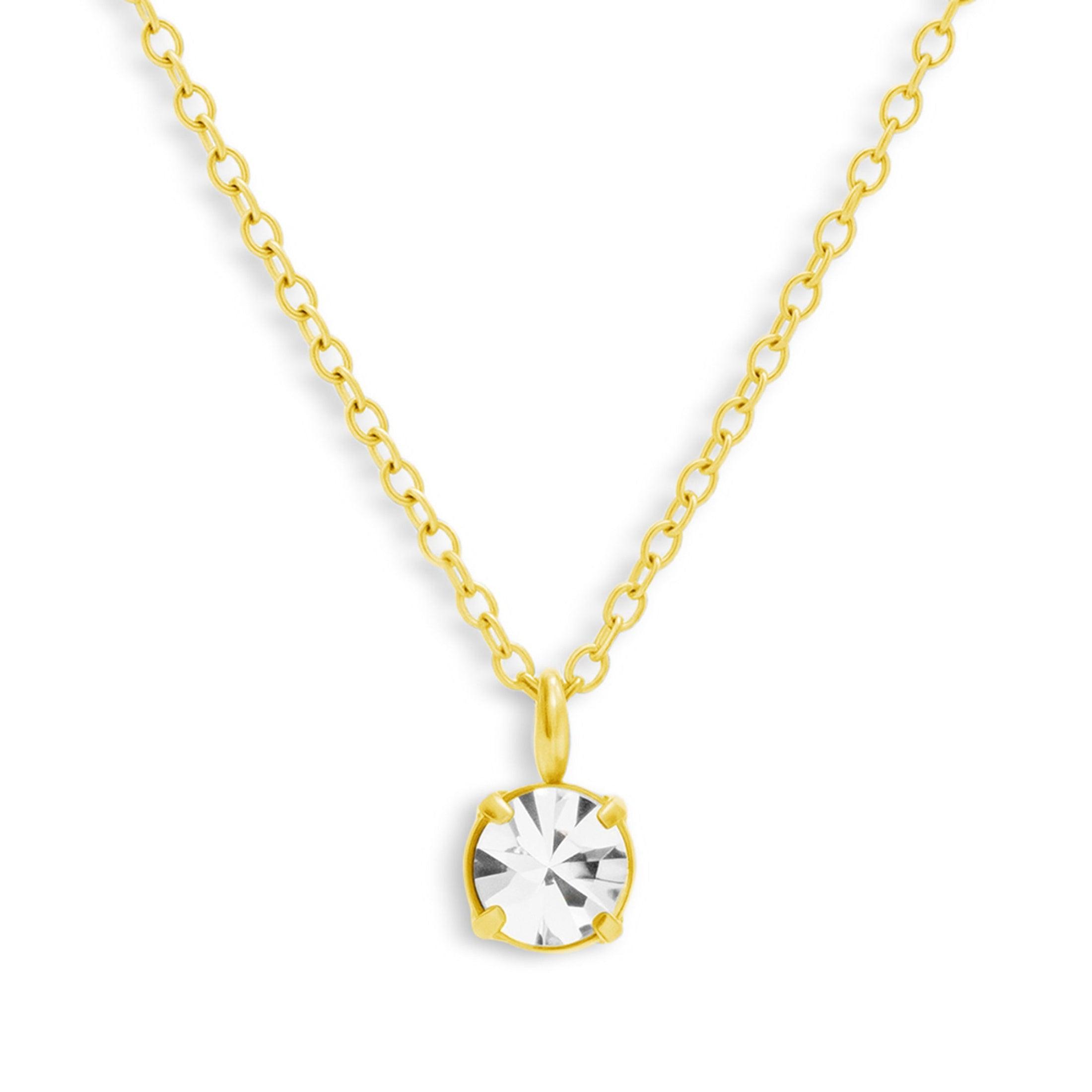 Solitaire Crystal Necklace - AQeCom