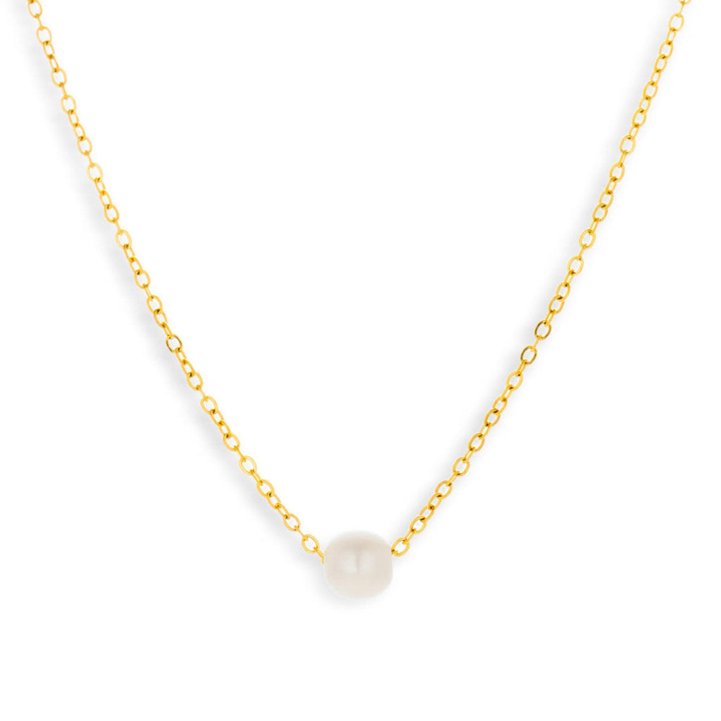 Single Pearl Drop Necklace - AQeCom
