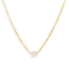 Single Pearl Drop Necklace - AQeCom