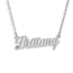 Custom/Personalized Nameplate with Gemstone Necklace - AQeCom