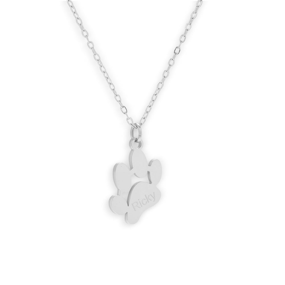 Custom/Personalized Paw Pendant Necklace - AQeCom