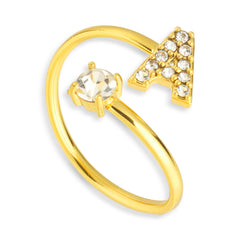 Sparkle Initial Wrap Ring - EVRYJEWELS