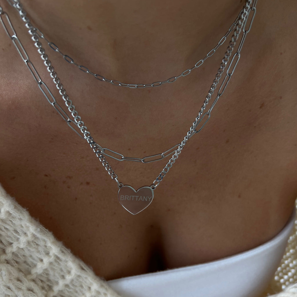 Custom/Personalized Heart Necklace - AQeCom