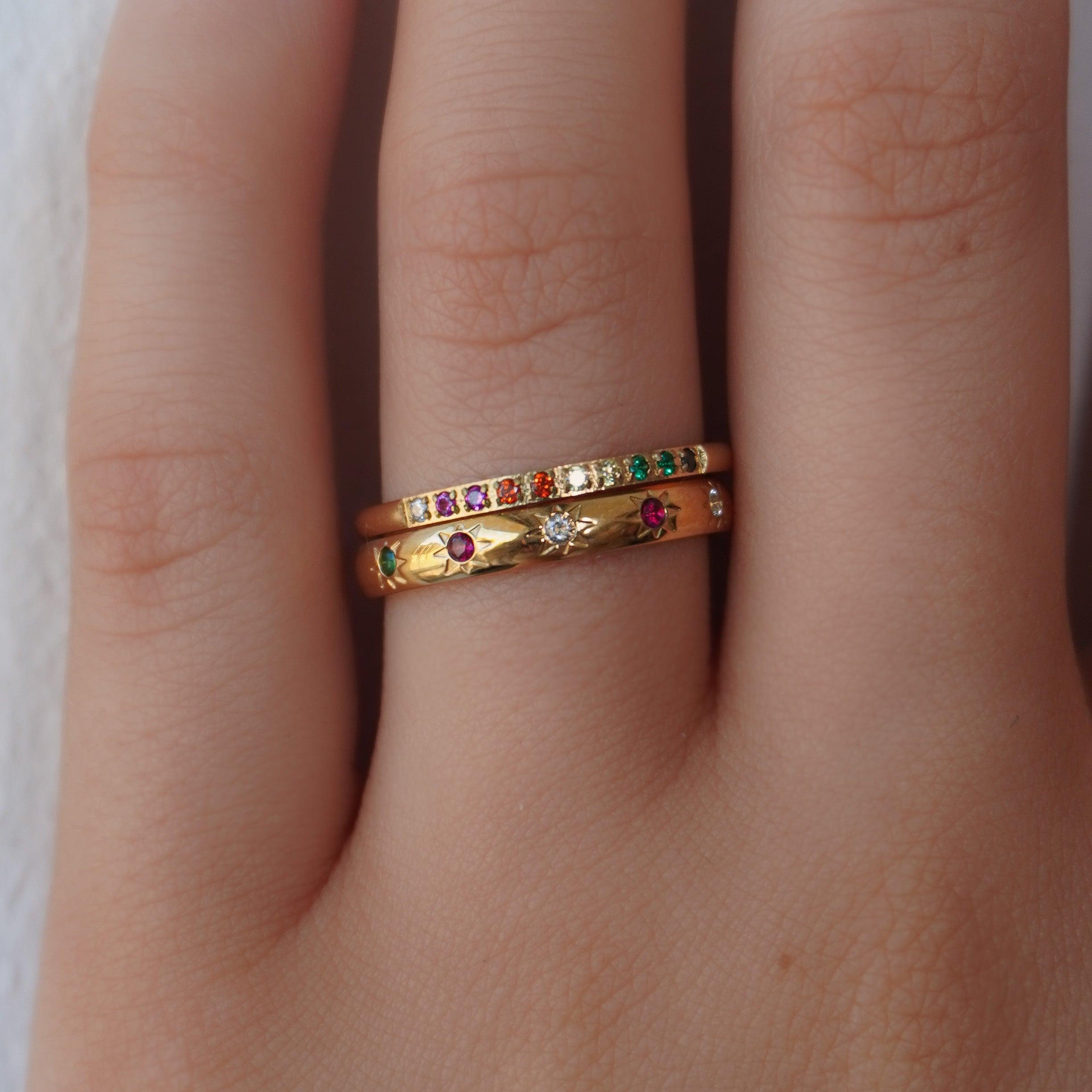 Rainbow's End 2-Piece Ring Set