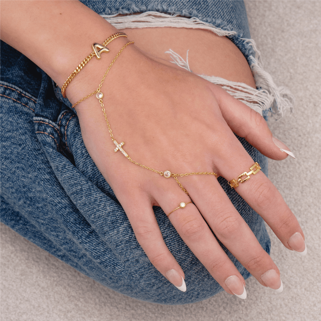 Don't Cross Me Hand Chain - EVRYJEWELS