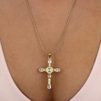 Gem Up Cross Necklace - EVRYJEWELS