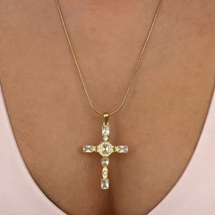 Gem Up Cross Necklace - EVRYJEWELS