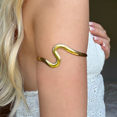 Icon Edge Arm Cuff Gold - EVRYJEWELS