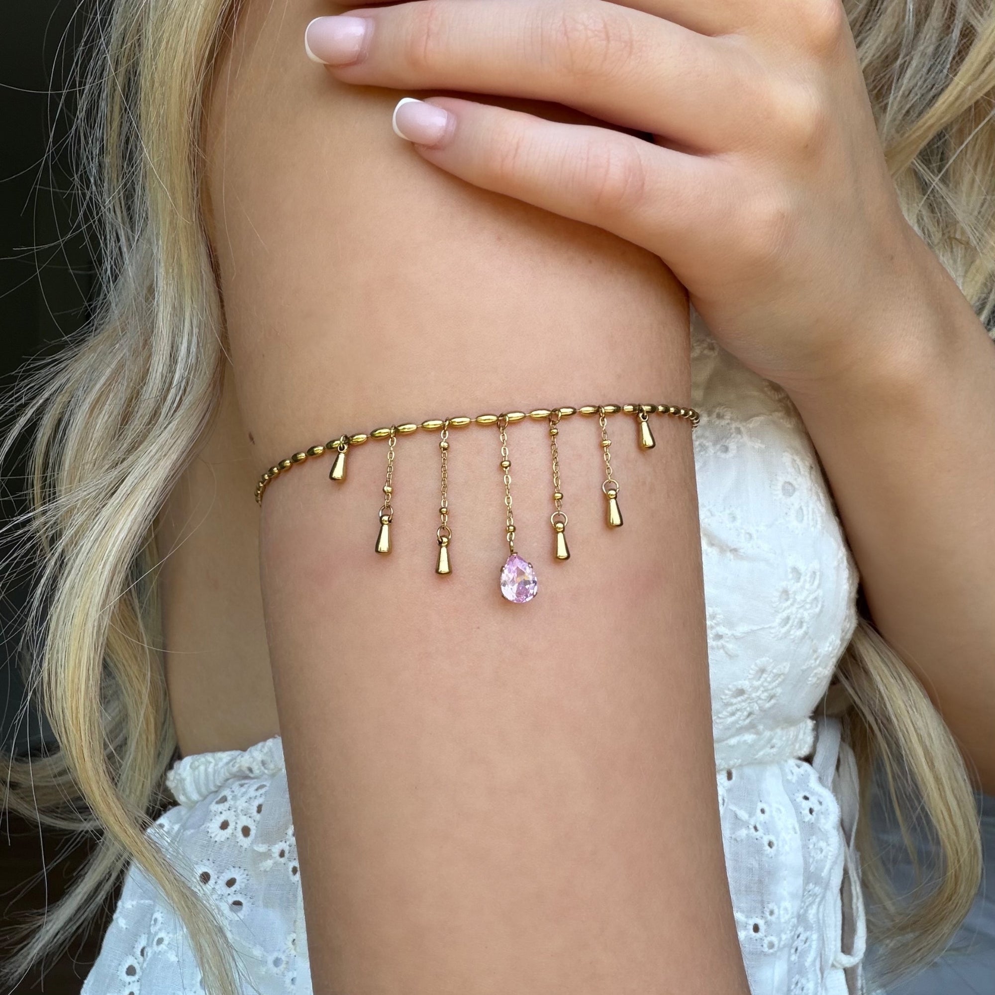 Golden Drop Arm Chain Gold - EVRYJEWELS