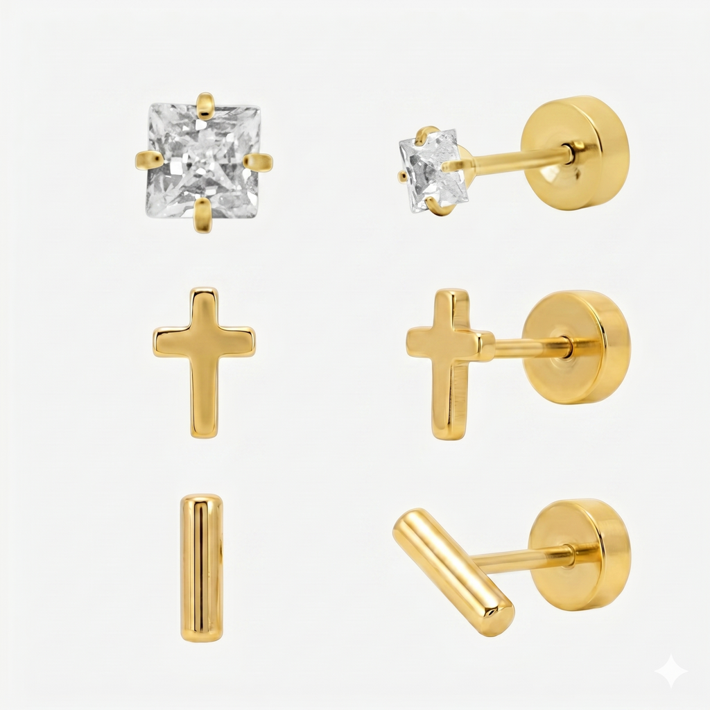 Flat Back Earrings Set Collection - EVRYJEWELS
