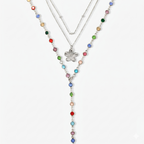Sunset Glow Rainbow Necklace Set
