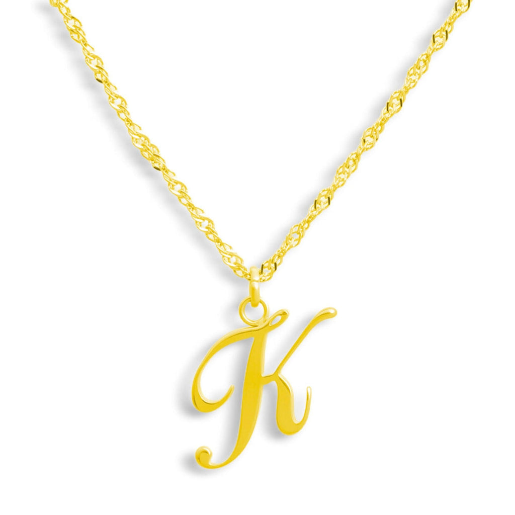 Golden Letter Necklace - AQeCom