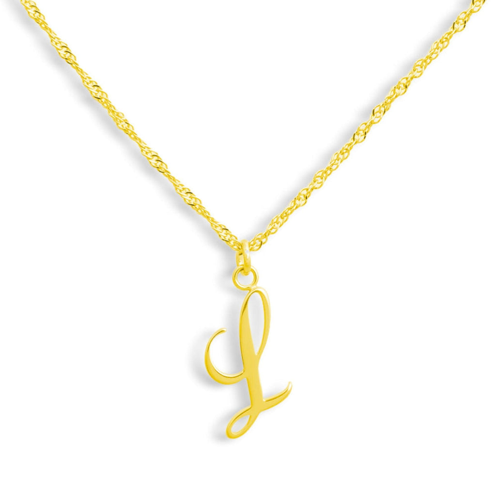 Golden Letter Necklace - AQeCom