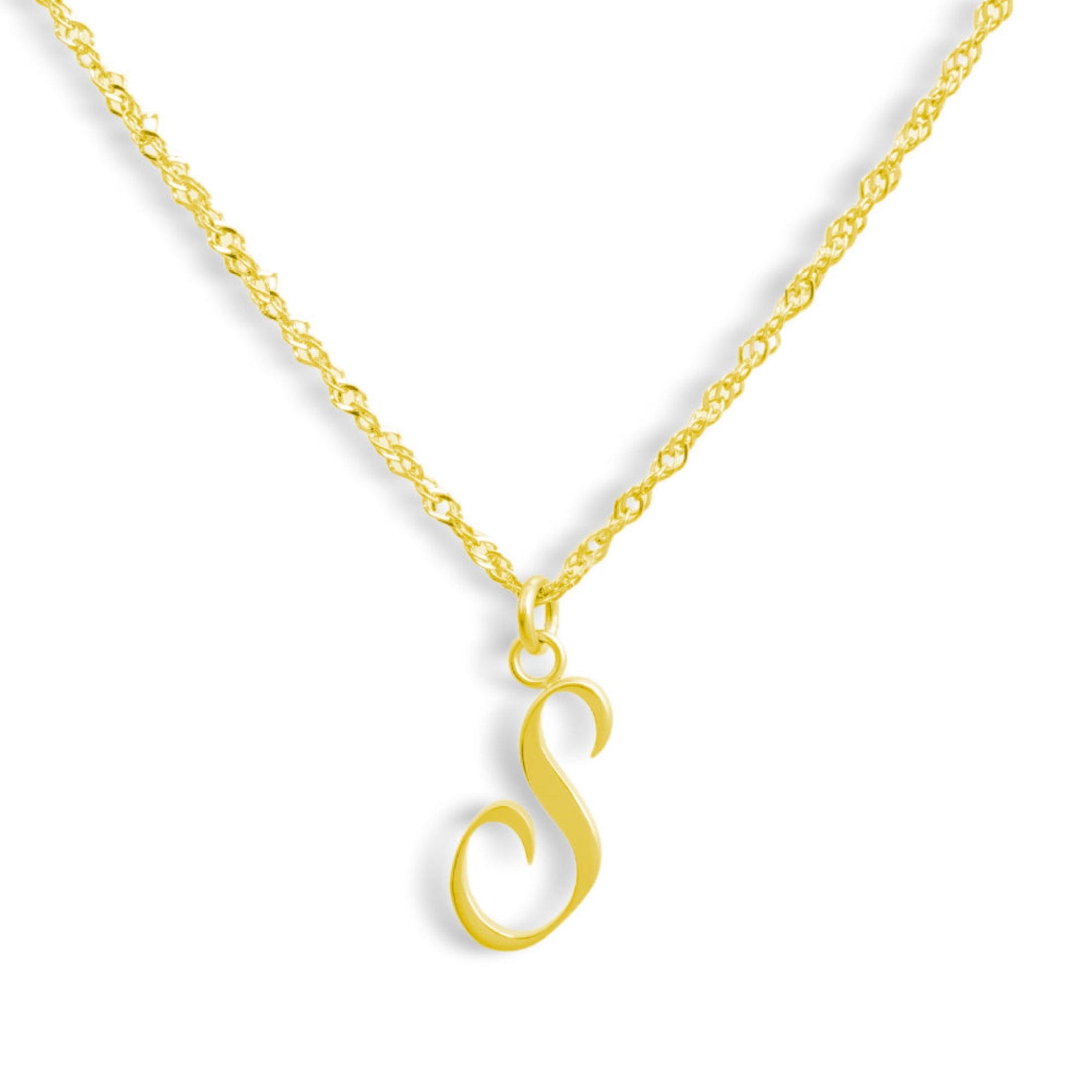 Golden Letter Necklace - AQeCom