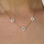 Daisy Summer Necklace & Bracelet 2 Piece Set