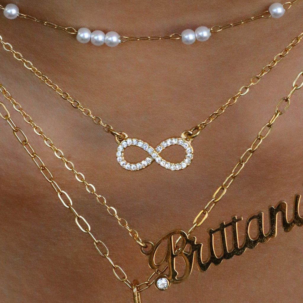 Custom/Personalized Lowercase Nameplate Cable Necklace - EVRYJEWELS