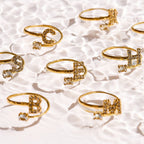 Sparkle Initial Wrap Ring
