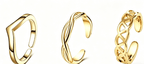 Glow Mix 3-Piece Toe Rings Set