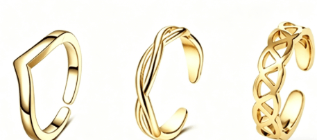 Glow Mix 3-Piece Toe Rings Set