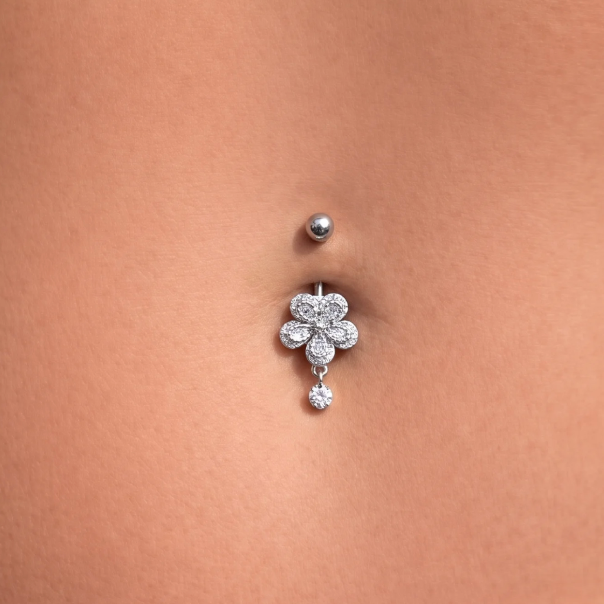 Flower Kiss Belly Ring - EVRYJEWELS