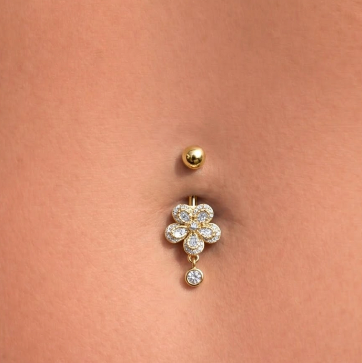 Flower Kiss Belly Ring