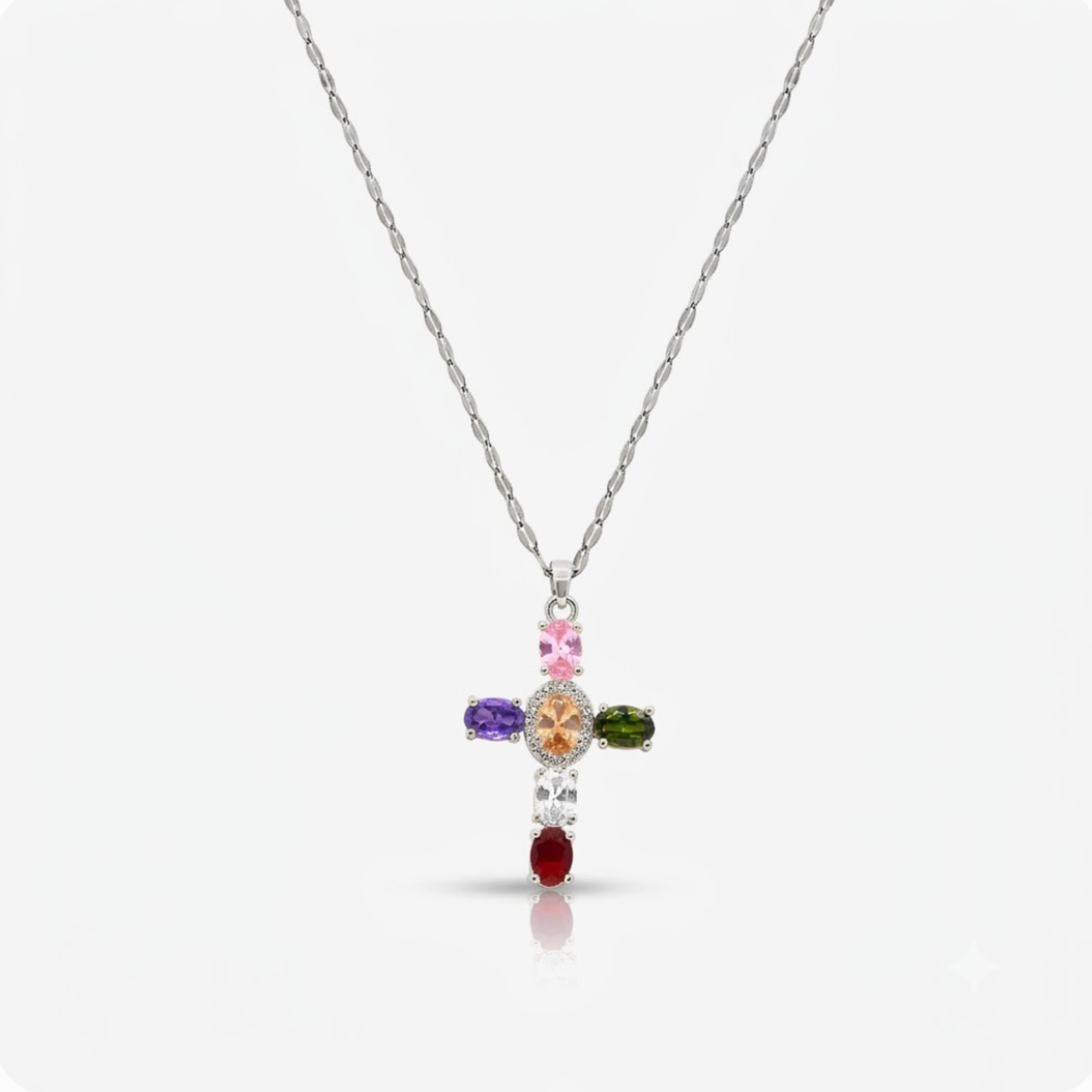 Heavenly Glow Cross Necklace - EVRYJEWELS