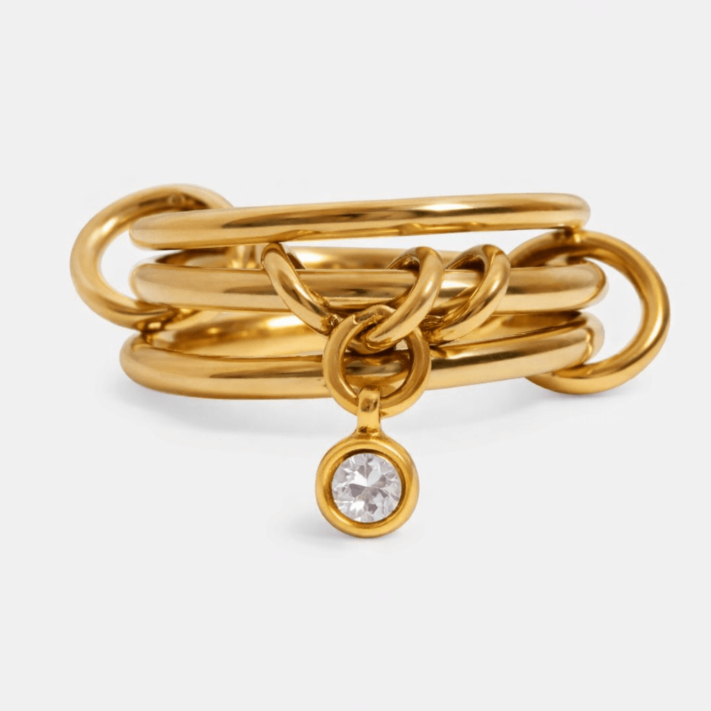 Ava Stacked 3-Piece Linked Ring