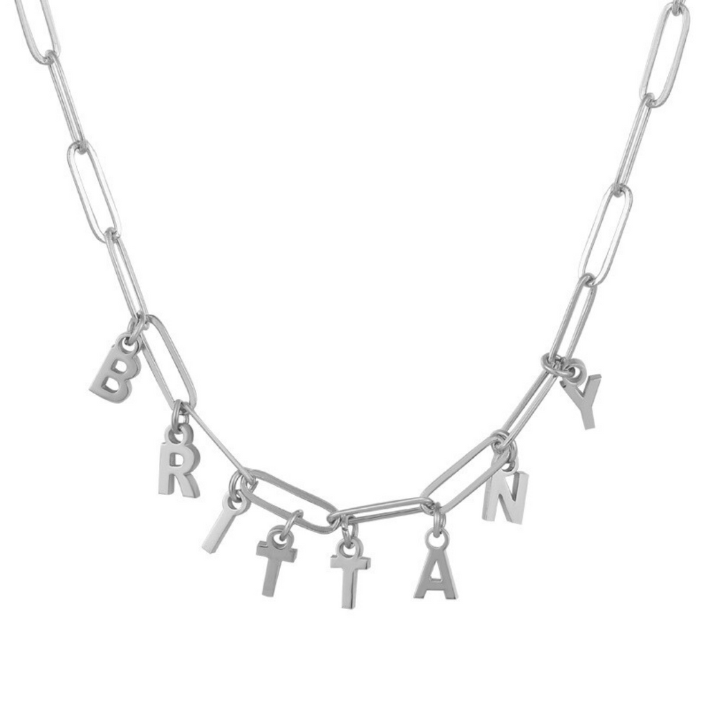 Custom/Personalized Link Letter Necklace - AQeCom