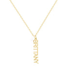 Custom/Personalized Mini Vertical Charm Nameplate Necklace - AQeCom