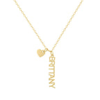 Custom/Personalized Mini Vertical Charm Nameplate Necklace - AQeCom