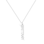 Custom/Personalized Mini Vertical Charm Nameplate Necklace - AQeCom