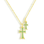 Double Cross Me Necklace - EVRYJEWELS