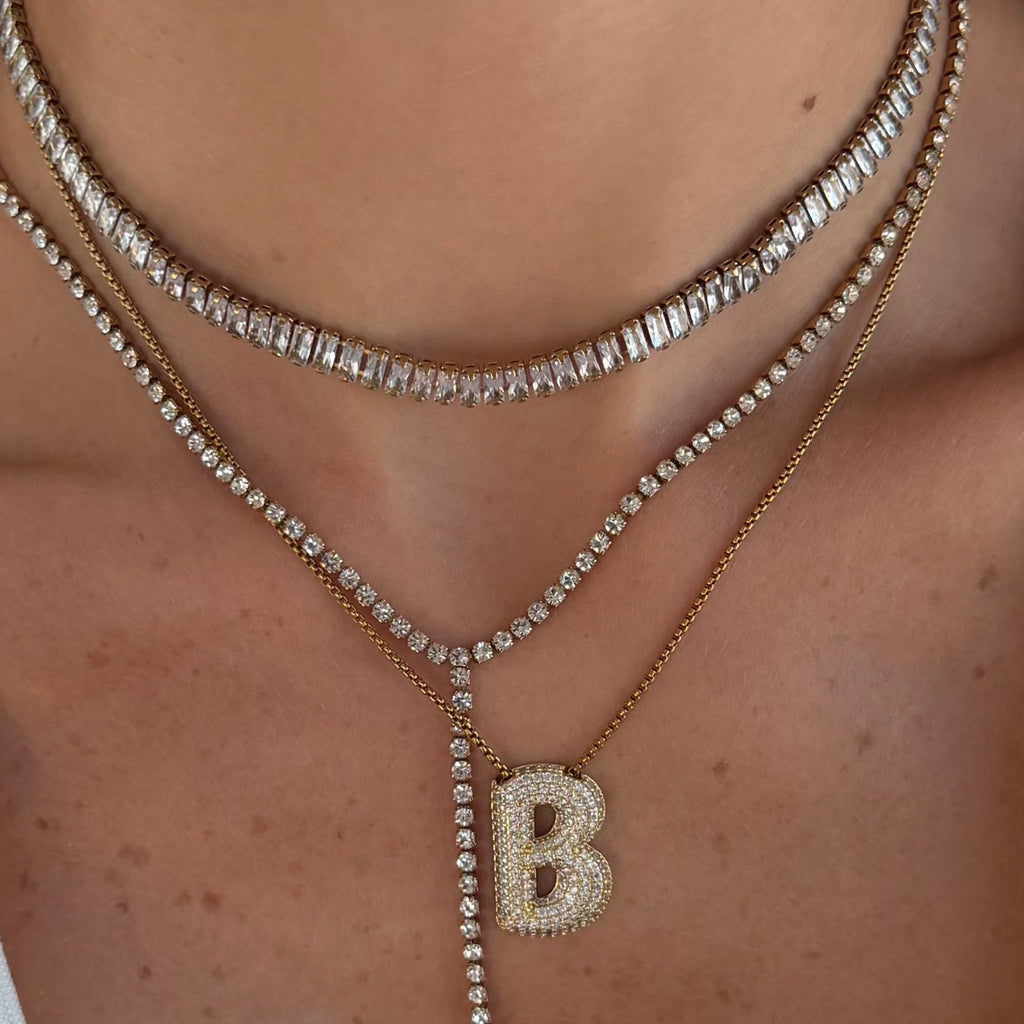 Frost Beam Tennis Choker Necklace