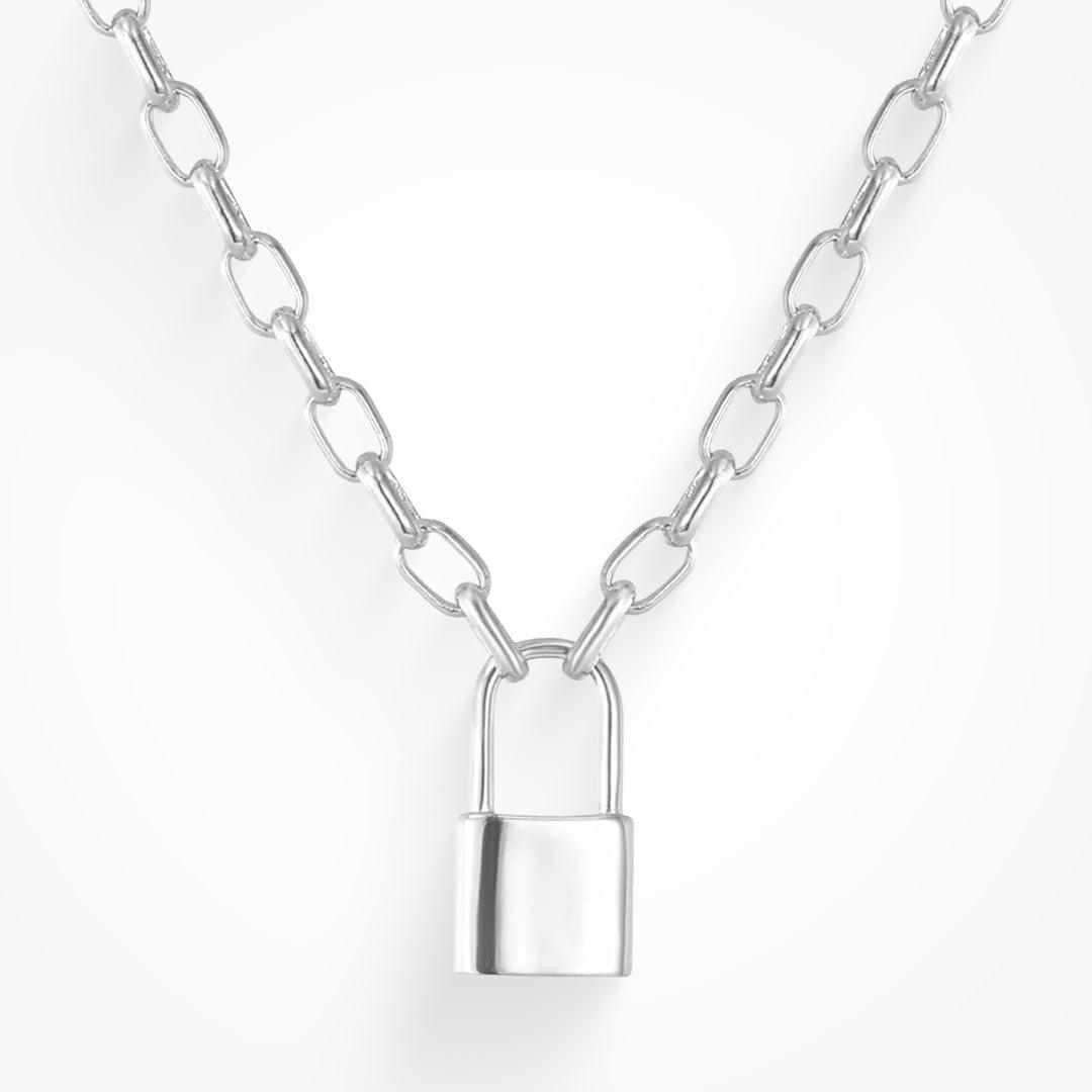 Keep Me Lock Necklace - AQeCom
