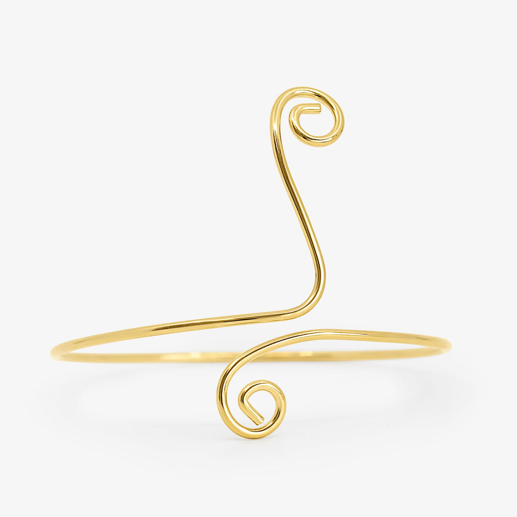 Spiral Glow Arm Cuff Gold