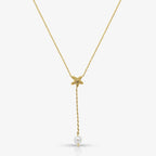 Pearly Sea Lariat Necklace