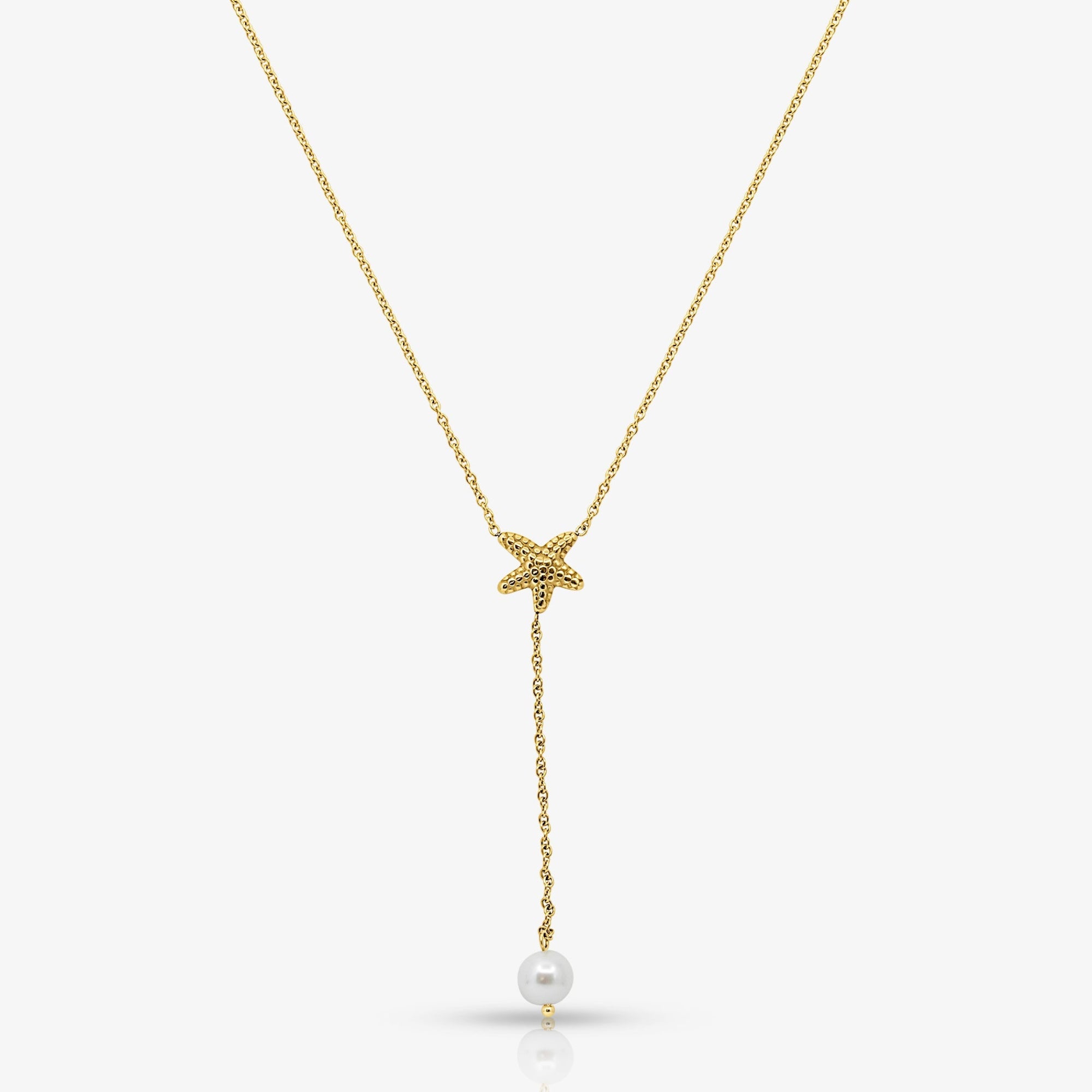 Pearly Sea Lariat Necklace
