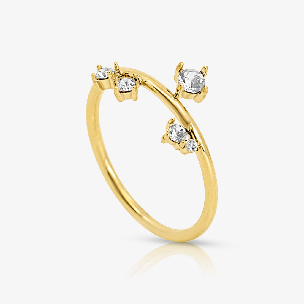 Triple Spark Drop Ring